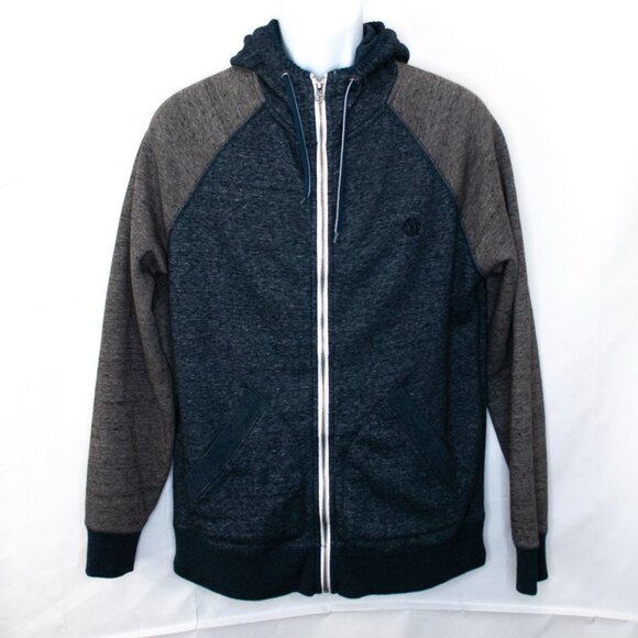 Element Colorblock Hoodie Jacket Mens Medium M Blue Gray Full Zip Skate RR13X - Picture 1 of 4